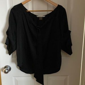 Black Blouse with Tie